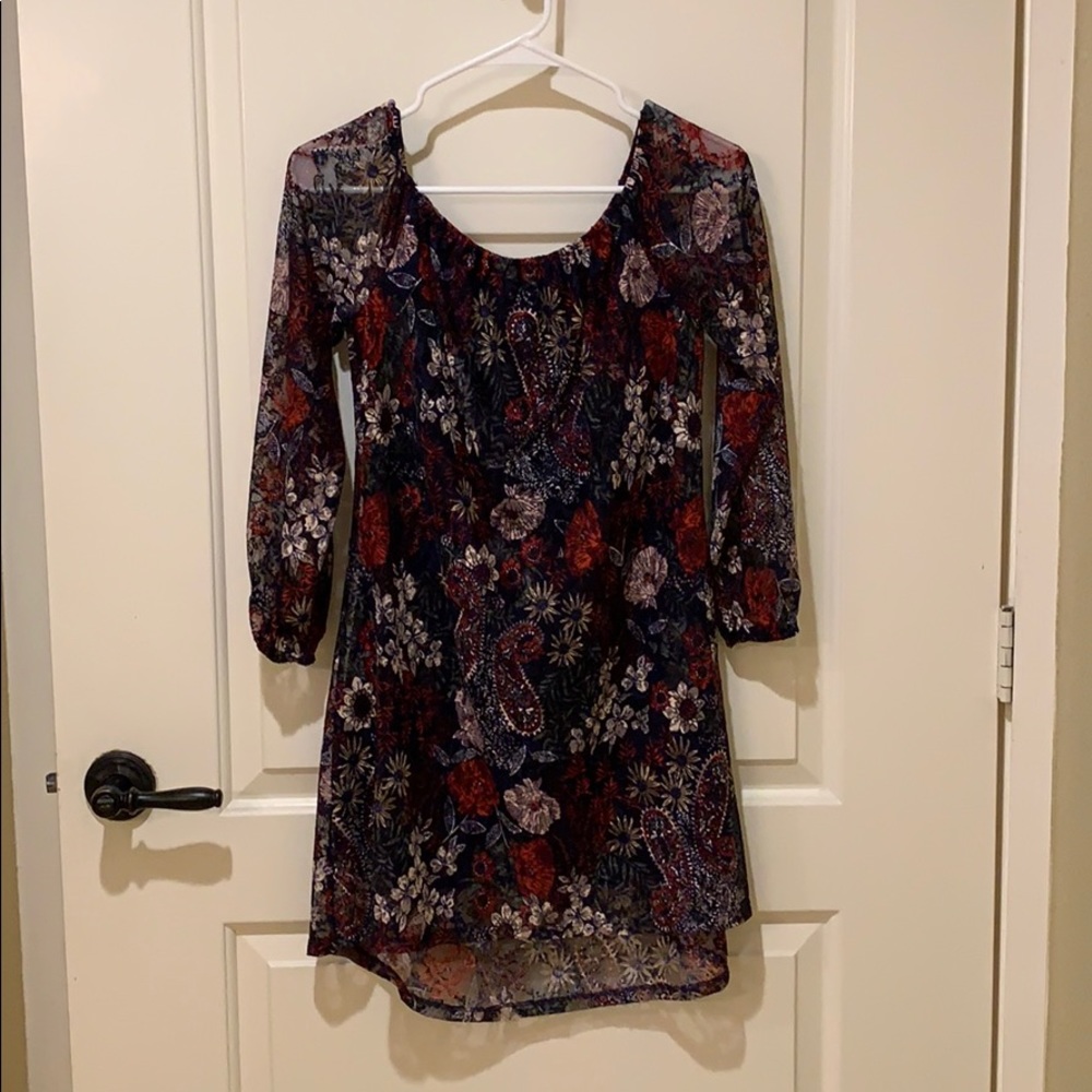 Francesca’s Off the Shoulder Floral Dress